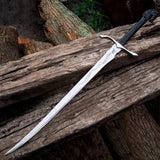 Handmade Carbon Steel Viking Fantasy Sword | Horse Handle Decorative Bastard Sword with Leather Sheath | Collectible Cosplay & Wall Décor Gift