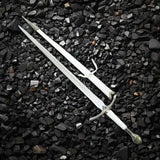 The Lord of the Rings White Glamdring Sword Replica – 40" Stainless Steel with Leather Handle & Wall Mount Display