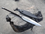 Custom Handmade Viking Spear – Medieval Polearm with Leather Sheath, Handcrafted Steel Blade, Unique Collector's Piece