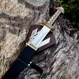 Ragnar Lothbrok Viking Sword Replica – 39" Stainless Steel with Decorated Handle, Scabbard & Wall Mount