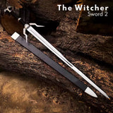 Witcher Sword Set – Geralt of Rivia Replica Swords, 44" Steel Longswords with Leather Handles & Scabbards