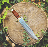 Handmade Damascus Bowie Knife – Kukri Style | Customizable Gift for Him, Perfect for Birthdays, Anniversaries & Father’s Day