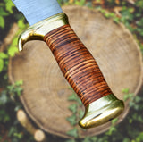 Handmade Damascus Bowie Knife – Kukri Style | Customizable Gift for Him, Perfect for Birthdays, Anniversaries & Father’s Day