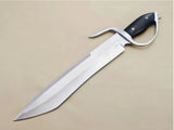 Handmade Bowie Knife | Custom D2 Tool Steel Fixed Blade Hunting & Survival Knife