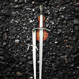 The Lord of the Rings White Glamdring Sword Replica – 40" Stainless Steel with Leather Handle & Wall Mount Display