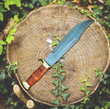 Handmade Damascus Bowie Knife – Kukri Style | Customizable Gift for Him, Perfect for Birthdays, Anniversaries & Father’s Day
