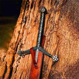 Handmade Scottish Claymore Sword | Medieval Highland Replica with Leather Sheath | Collectible Display, Cosplay & Gift