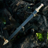 Ragnar Lothbrok Viking Sword Replica – 39" Stainless Steel with Decorated Handle, Scabbard & Wall Mount