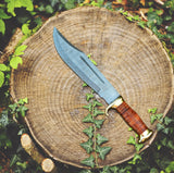 Handmade Damascus Bowie Knife – Kukri Style | Customizable Gift for Him, Perfect for Birthdays, Anniversaries & Father’s Day