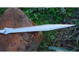 Handmade Viking Spear - 39" Carbon Steel Blade & Wooden Handle - Historical Collector's Decorative Gift