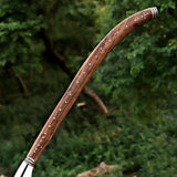 Hand-Forged J2 High Carbon Steel Viking Spear with Leather Sheath | Medieval Collector's Polearm for LARP & Cosplay
