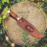 Handmade Damascus Bowie Knife – Kukri Style | Customizable Gift for Him, Perfect for Birthdays, Anniversaries & Father’s Day