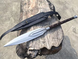 Custom Handmade Viking Spear – Medieval Polearm with Leather Sheath, Handcrafted Steel Blade, Unique Collector's Piece