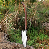 Hand-Forged J2 High Carbon Steel Viking Spear with Leather Sheath | Medieval Collector's Polearm for LARP & Cosplay