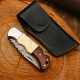 Custom Design Copper Damascus Folding Knife – Pocket Blade
