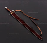 Custom Handmade Damascus Steel Viking-Style Sword | Decorative Collectible