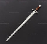 Custom Handmade Damascus Steel Viking-Style Sword | Decorative Collectible