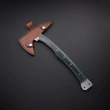 Custom Viking Axe | Handmade Carbon Steel Tomahawk with Leather Sheath
