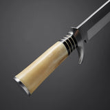 Premium Custom D2 Steel Bowie Knife | Handmade Outdoor Knife with Leather Sheath