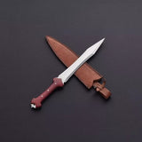 Custom Handmade D2 Steel Fixed Blade Knife | Outdoor, Camping & Collectible Dagger with Leather Sheath