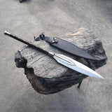 Custom Handmade Viking Spear – Medieval Polearm with Leather Sheath, Handcrafted Steel Blade, Unique Collector's Piece