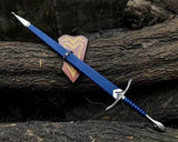 Hand Forged High Carbon Steel Viking Style Sword with Scabbard | Medieval Collectible Gift