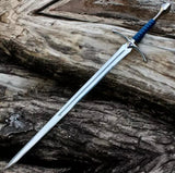 Hand Forged High Carbon Steel Viking Style Sword with Scabbard | Medieval Collectible Gift