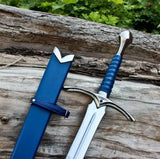 Hand Forged High Carbon Steel Viking Style Sword with Scabbard | Medieval Collectible Gift