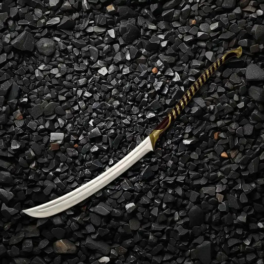 The Lord of the Rings High Elven Warrior Sword Replica – 40" Stainless Steel with Elven Vine Handle Design