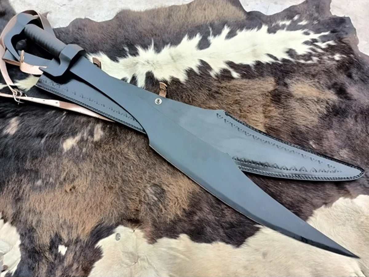 King Leonidas Spartan 300 Movie Sword Replica - Hand Forged Carbon Steel / Damascus Blade