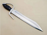 Handmade Bowie Knife | Custom D2 Tool Steel Fixed Blade Hunting & Survival Knife