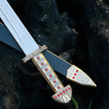 Ragnar Lothbrok Viking Sword Replica – 39" Stainless Steel with Decorated Handle, Scabbard & Wall Mount