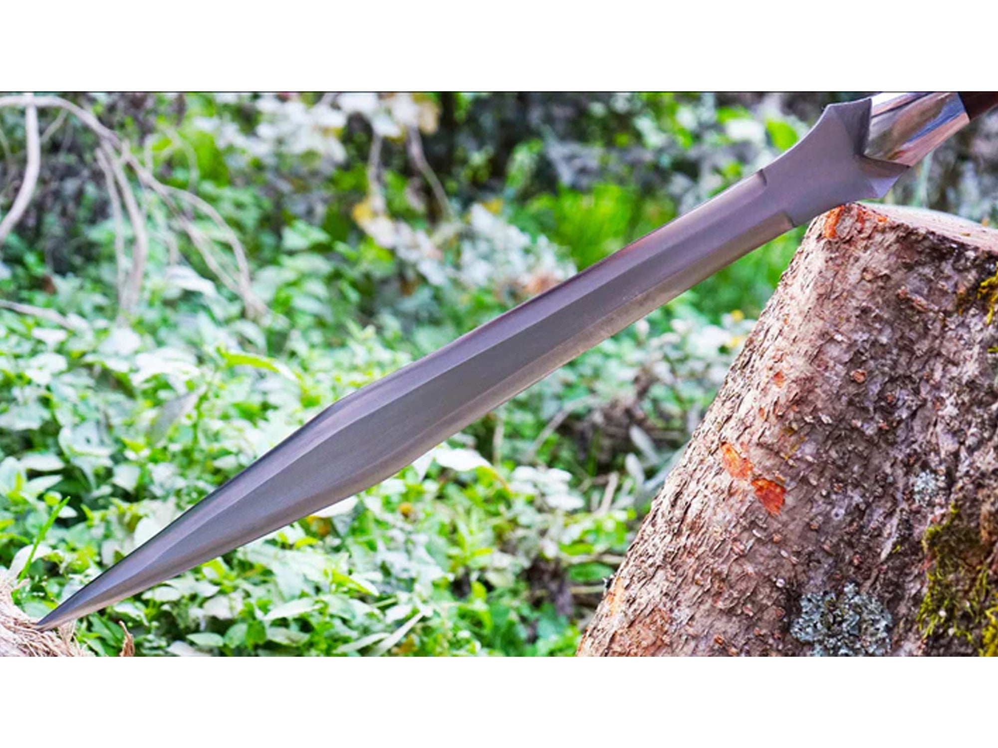 Handmade Viking Spear - 39" Carbon Steel Blade & Wooden Handle - Historical Collector's Decorative Gift