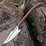 Hand-Forged J2 High Carbon Steel Viking Spear with Leather Sheath | Medieval Collector's Polearm for LARP & Cosplay