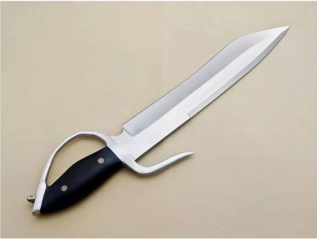 Handmade Bowie Knife | Custom D2 Tool Steel Fixed Blade Hunting & Survival Knife