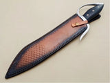 Handmade Bowie Knife | Custom D2 Tool Steel Fixed Blade Hunting & Survival Knife