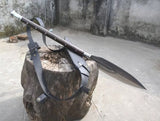 Custom Handmade Viking Spear – Medieval Polearm with Leather Sheath, Handcrafted Steel Blade, Unique Collector's Piece