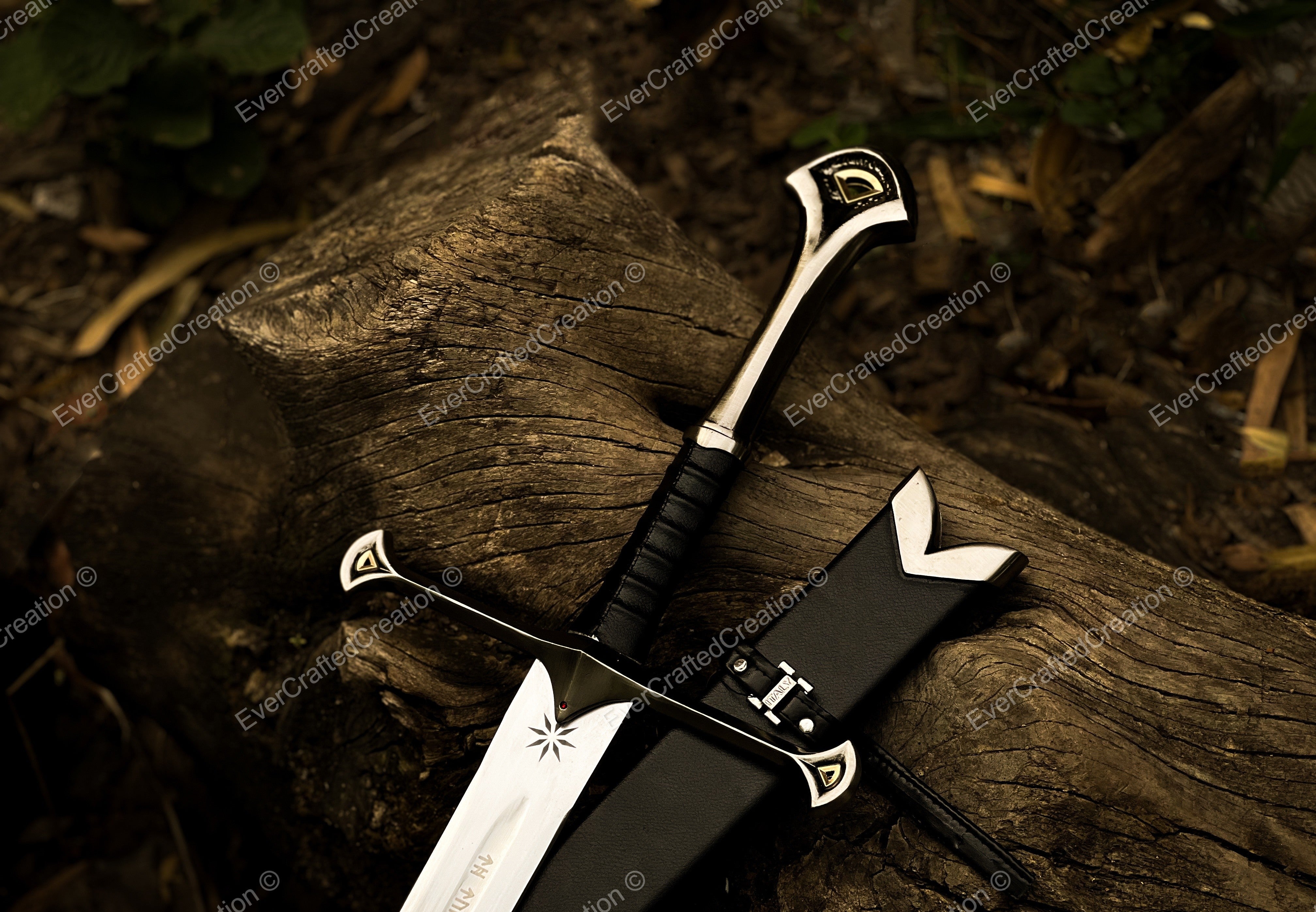Handcrafted Anduril-Inspired Aragorn Sword – Fantasy Decorative Display Piece, Cosplay Prop, Personalized Gift for Him or Her