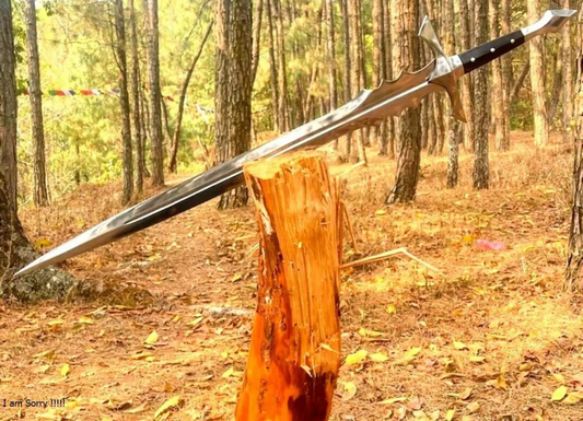 Handmade 36" Carbon Steel Sword | Rosewood Handle Viking Blade