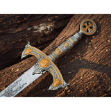 Handmade Templar Knight Longsword - Medieval Ceremonial Steel Sword