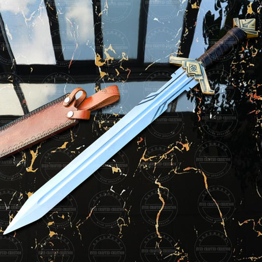 Custom Handmade Dwarven-Inspired Sword – Stainless Steel Blade, Personalized Gift for Him