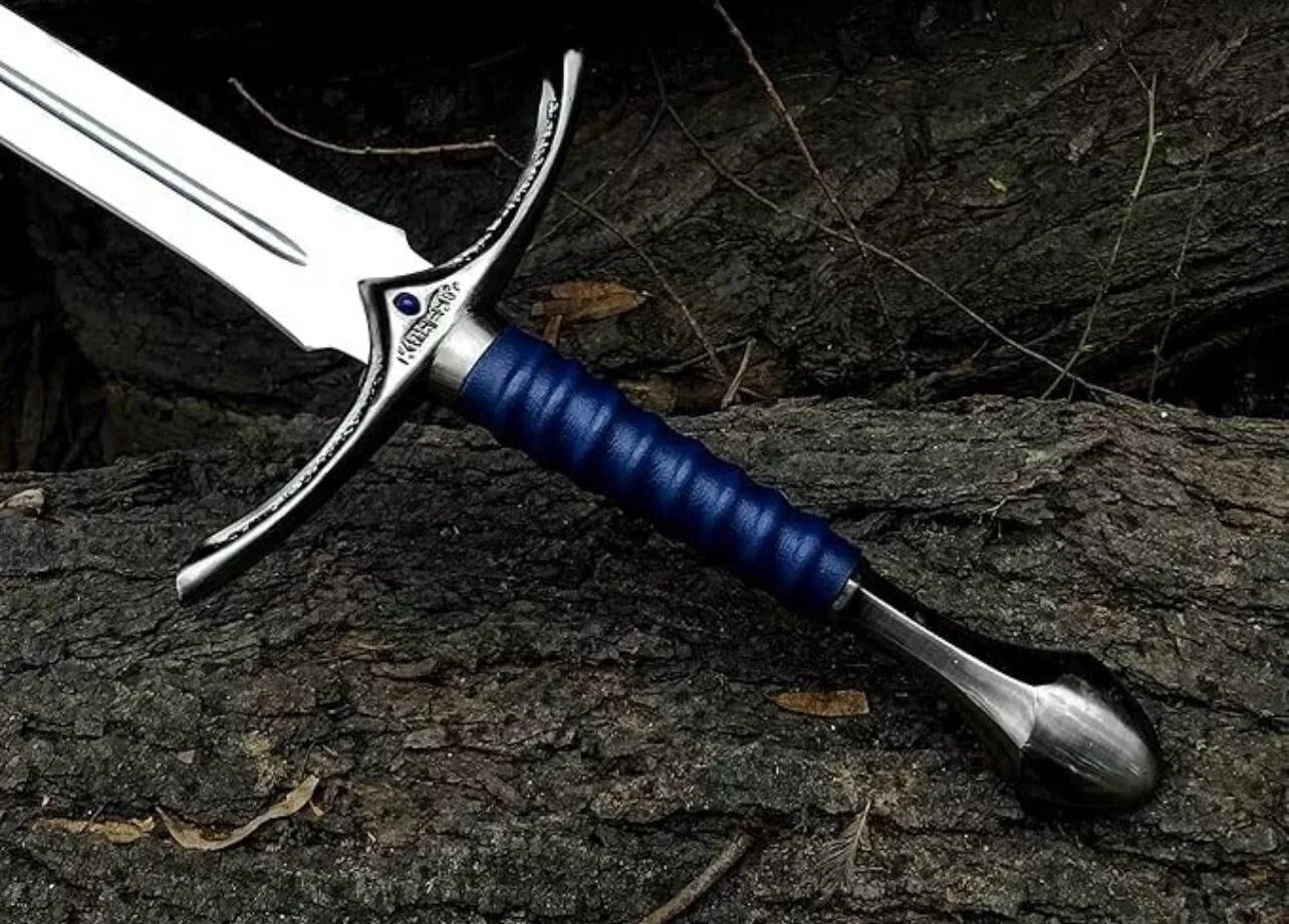 Hand Forged High Carbon Steel Viking Style Sword with Scabbard | Medieval Collectible Gift